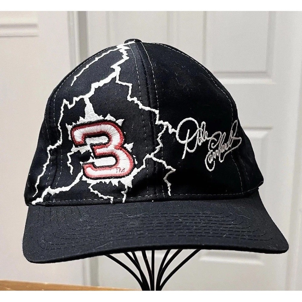 Vintage Dale Earnhardt #3 Lightning Bolt Snapback Hat Nascar GrandpaCore Dadcore